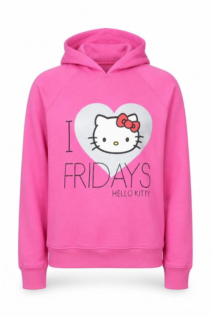 Marks & Spencer Girls Pink Hello Kitty Pullover Hoodie 10-11 Years