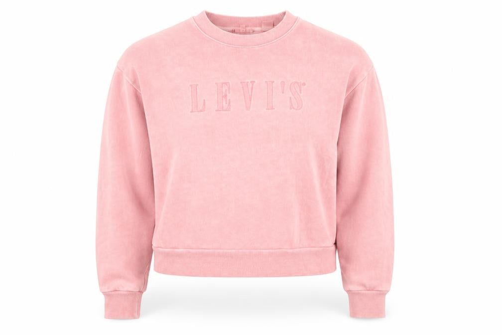 Levi's Womens Pink Embroidered Logo Pullover Sweatshirt XS