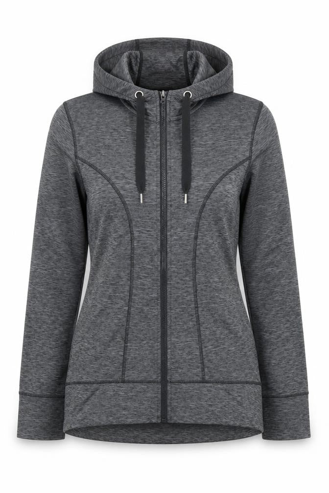 F&F Womens Grey Full Zip Hoodie Size 10 Slim Fit Sportswear