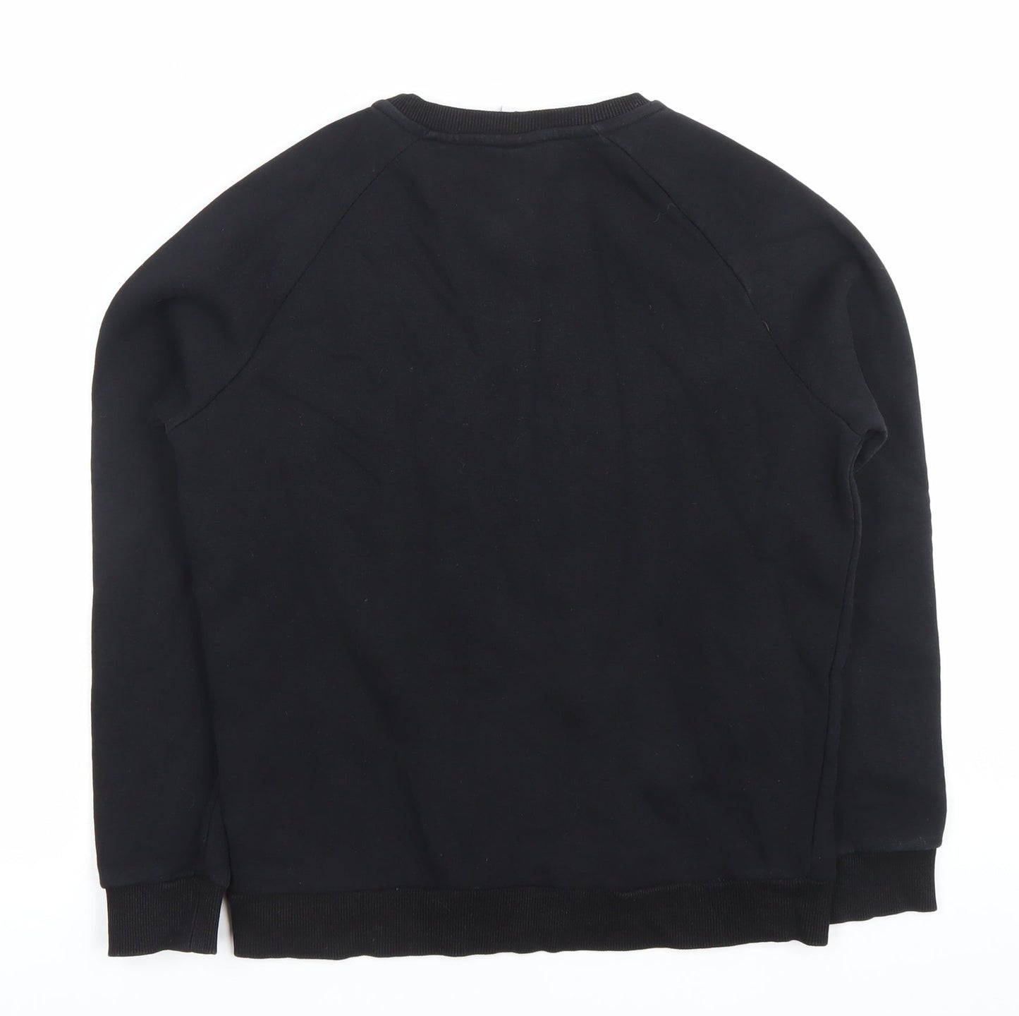 Hype Boys Black Sweatshirt 13 Years Crew Neck Pullover Logo Jumper