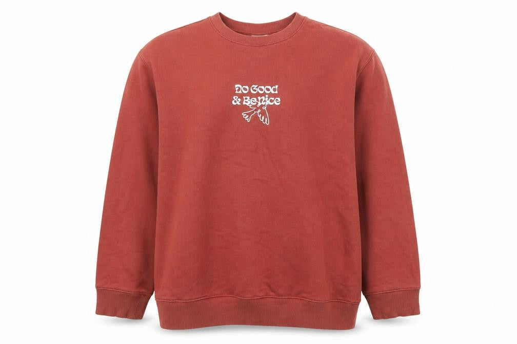 H&M Women XL Brown Graphic Pullover Sweatshirt Relaxed Fit