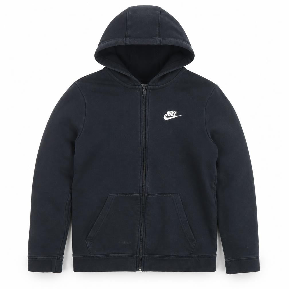 Nike Boys Black Full Zip Hoodie XL 158-170cm Standard Fit Logo