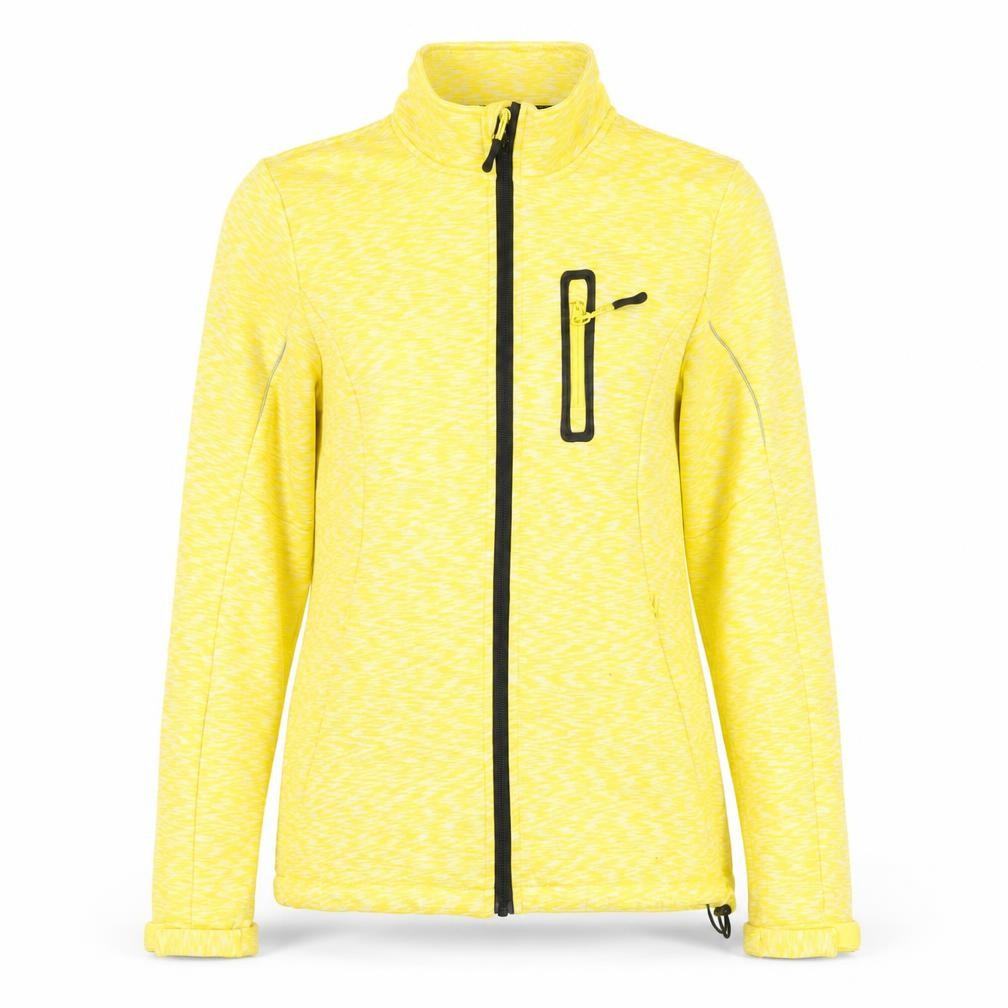 Crynit Womens Yellow Softshell Jacket Size 10 Full Zip Lightweight