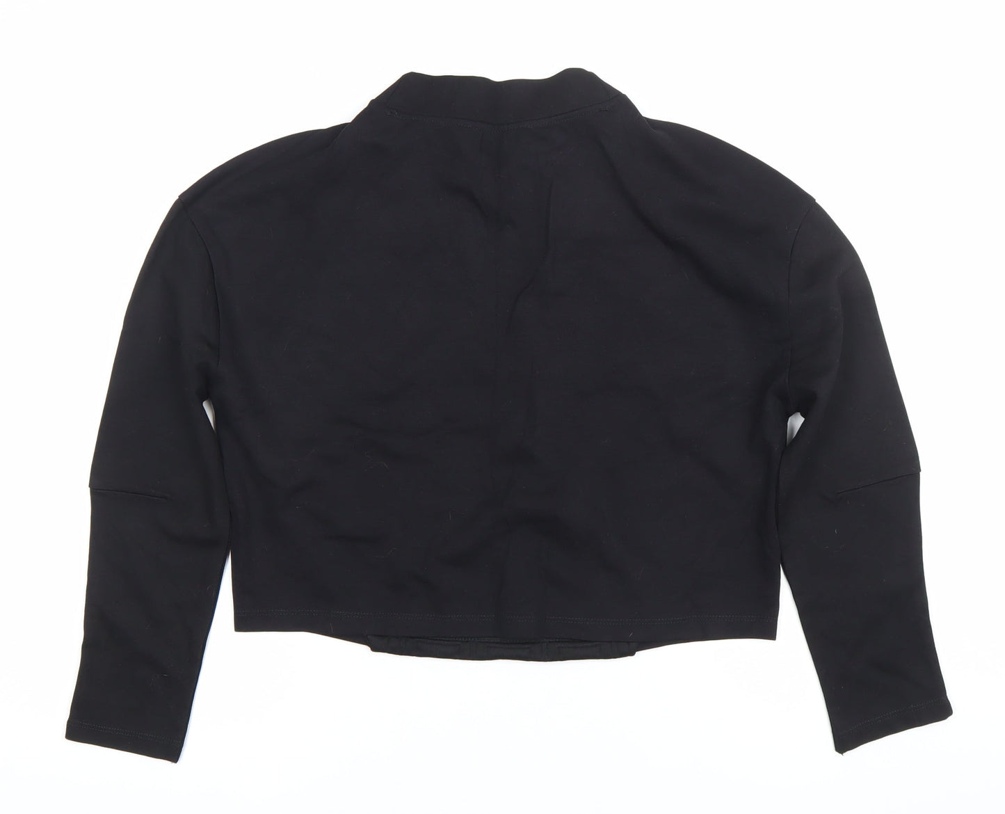 Pull&Bear Women Black Mock Neck Quilted Pullover Sweatshirt Size 12
