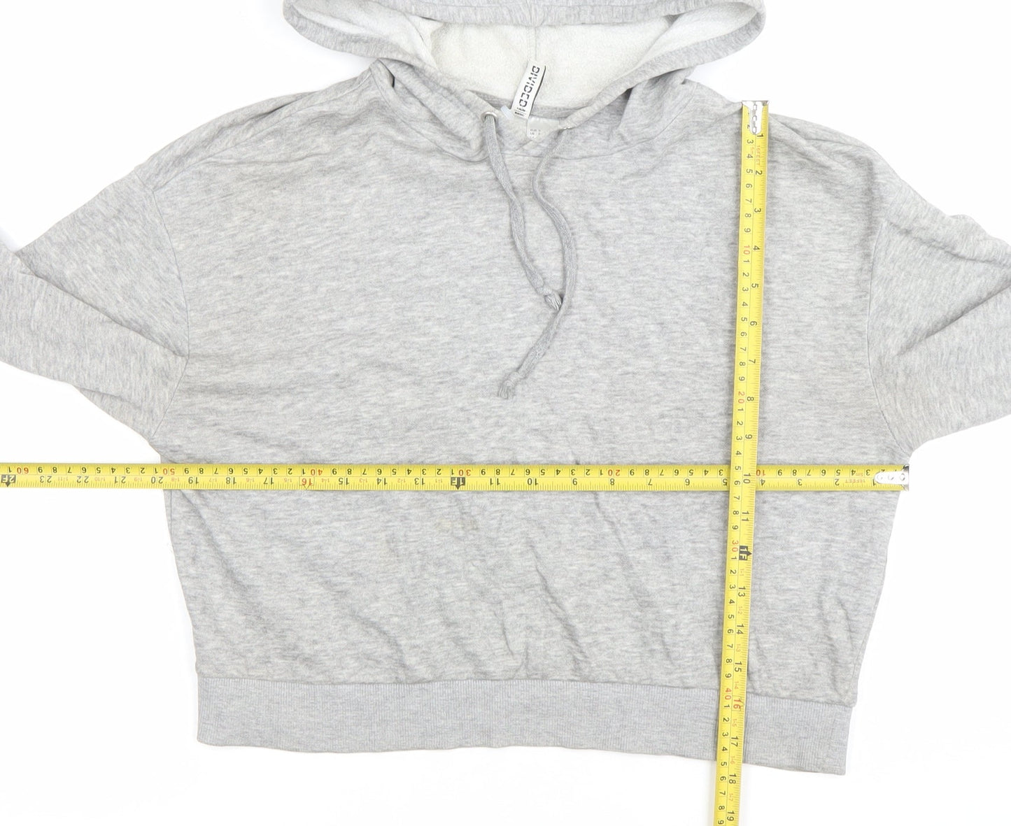 H&M Women’s Grey Hoodie Sweatshirt Small Cotton Blend Casual