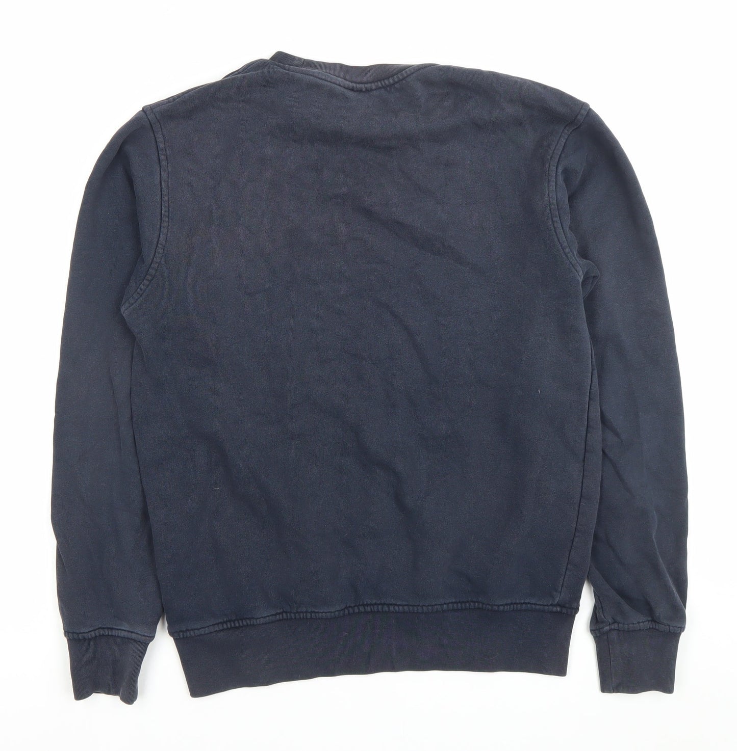 NICCE Mens Navy Blue XS Sweatshirt Crew Neck Pullover Logo Cotton