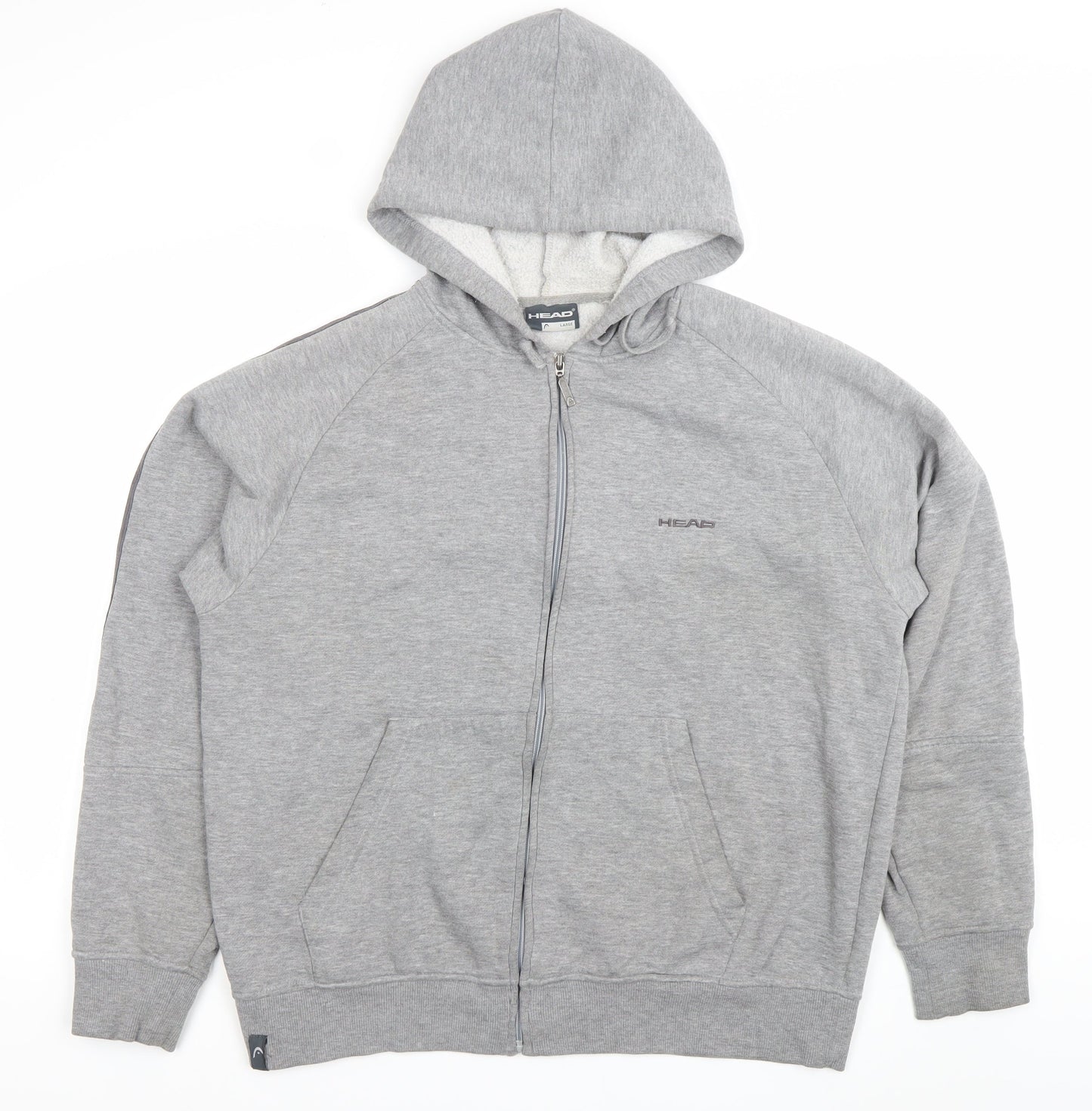 Head Mens Grey Full Zip Hoodie Large Regular Fit Sportswear