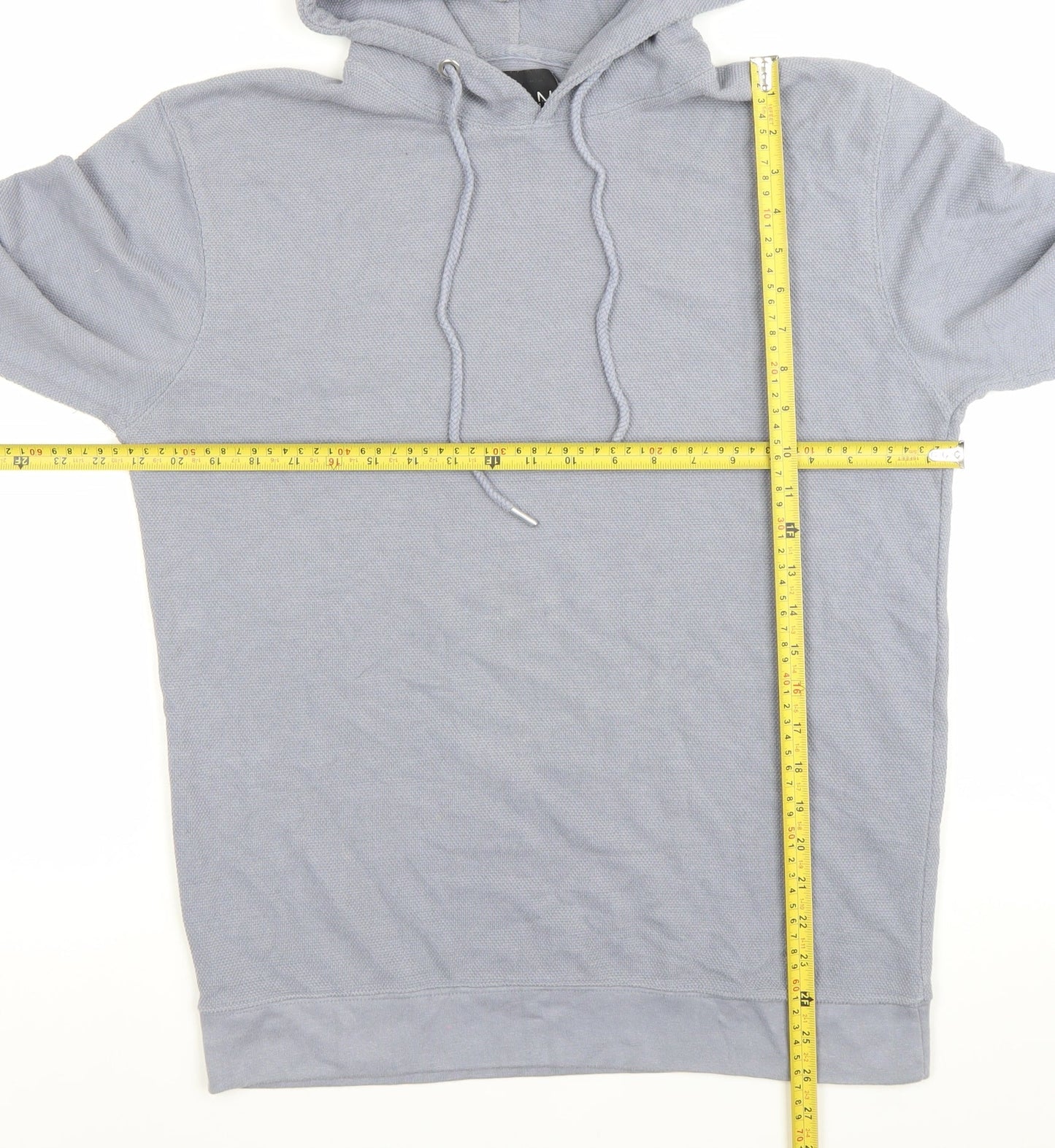 boohooMAN Mens Grey Pullover Hoodie Size M Regular Fit Cotton