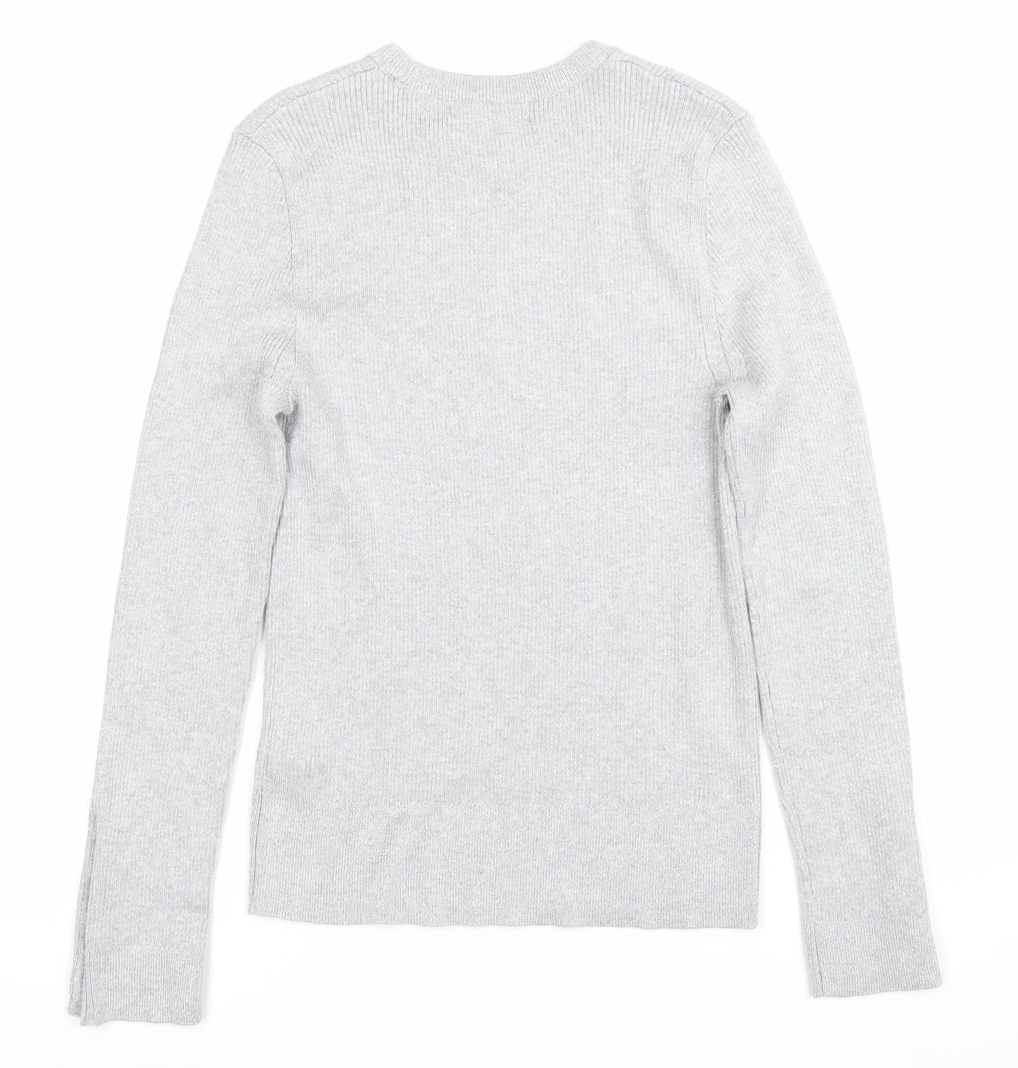 Marks and Spencer Women’s Grey Crew Neck Jumper Size 12 Long Sleeve