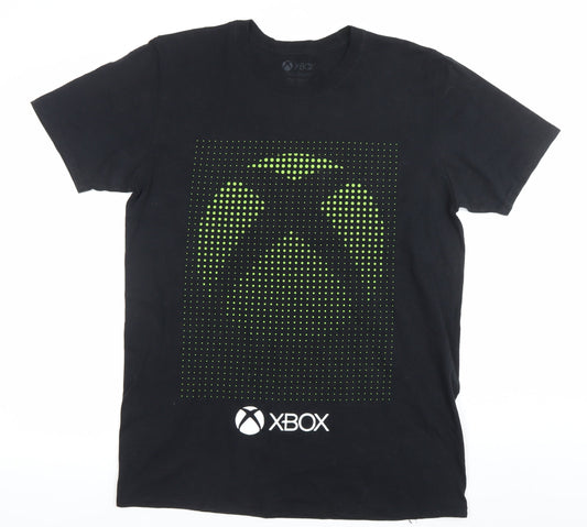Xbox Mens Black Large Graphic Gaming T-Shirt Short Sleeve