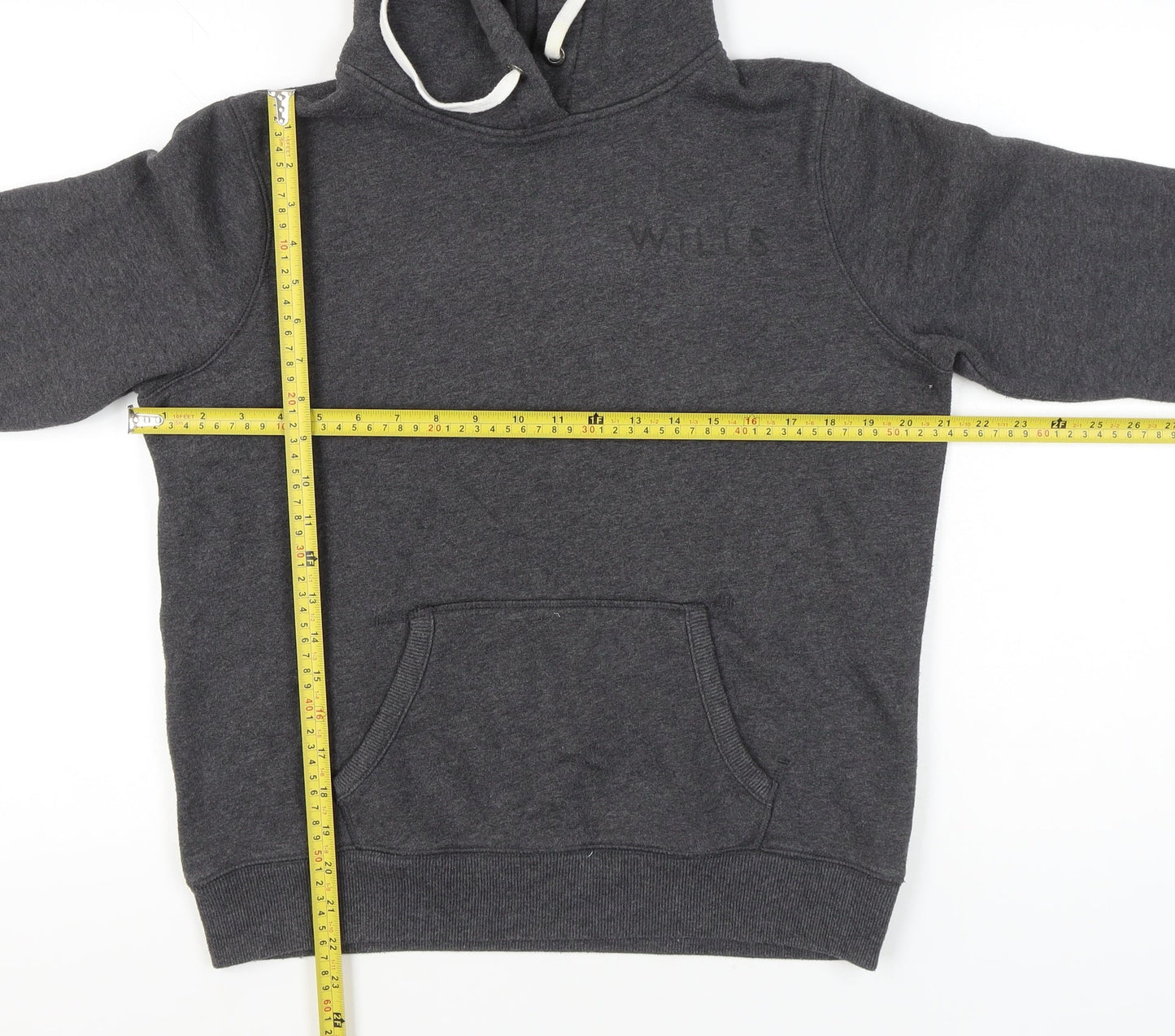 Jack Wills Womens Grey Pullover Hoodie Size 14 Regular Fit
