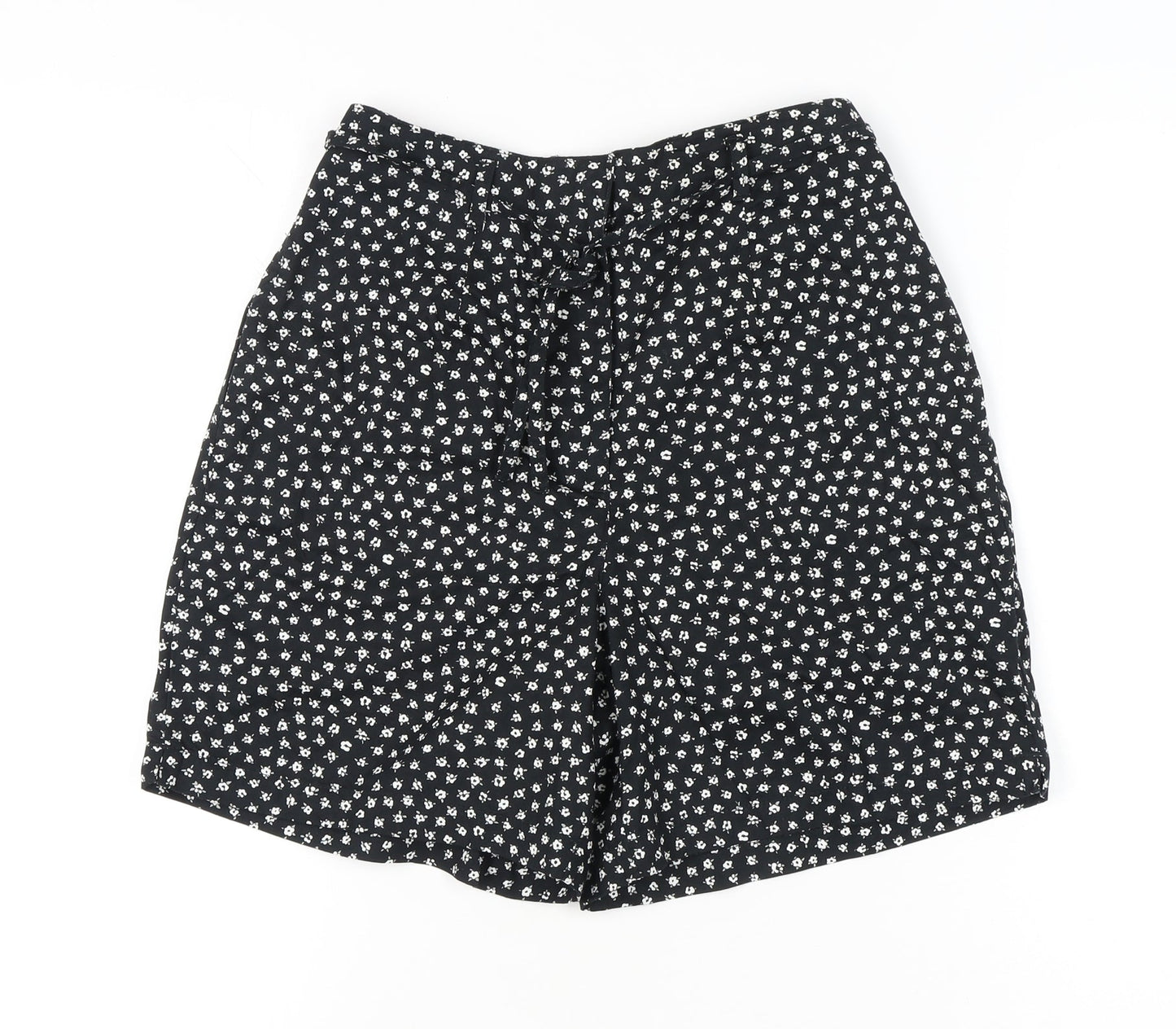 Karen Scott Women’s Black Floral Cotton Chino Shorts Size 12