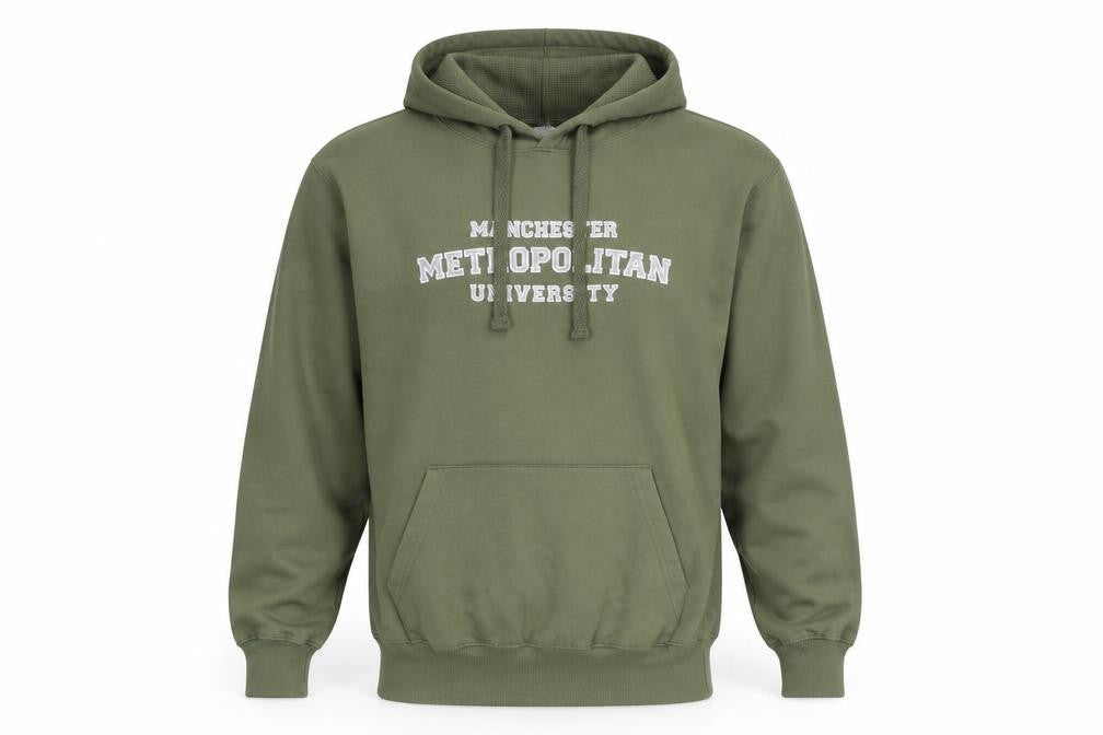 Cottonridge Men’s Green Pullover Hoodie M Manchester University Logo