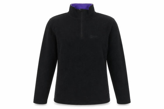 Hi Gear Women’s Black Fleece Sweatshirt Size 8 Half Zip Polyester
