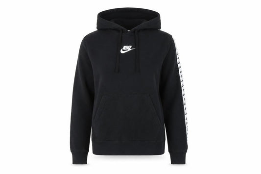 Nike Womens Black XS Pullover Hoodie Sweatshirt Logo Tape Sleeve