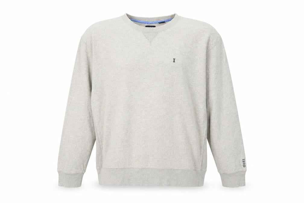 IZOD Men’s Beige Pullover Sweatshirt 2XL Logo Crew Neck Long Sleeve