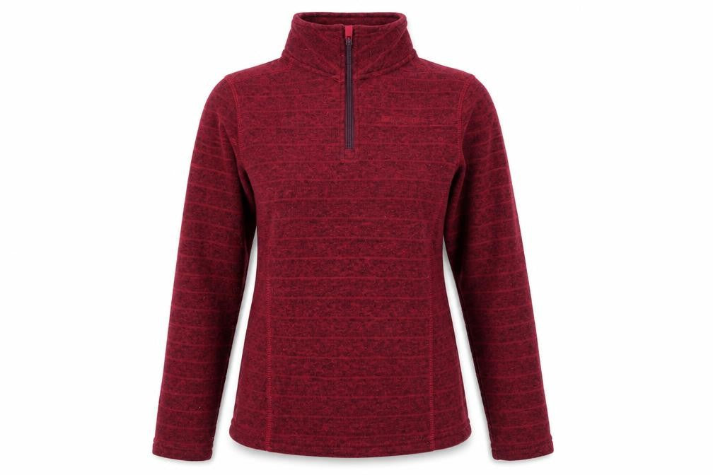 Mountain Warehouse Womens Red 1/2 Zip Fleece Sweatshirt UK 10