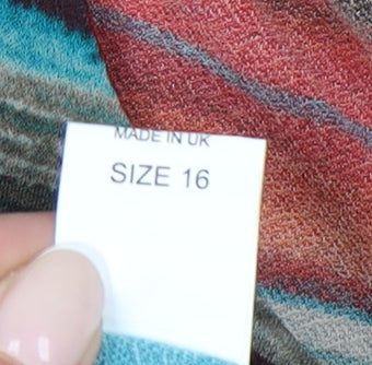 Envy Women’s Multicoloured Striped Tunic Blouse Size 16