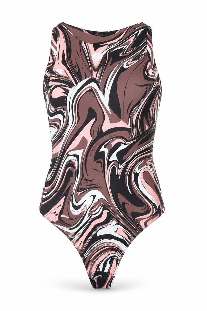 Miss Blush Womens Multicoloured Bodysuit Size 10 Scoop Neck Stretch
