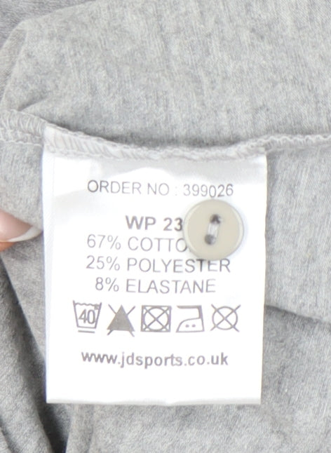 Pure Simple Sport Womens Grey Size 12 Hooded V-Neck T-Shirt