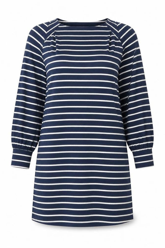 French Connection Women’s Blue Striped T-Shirt Dress Size S