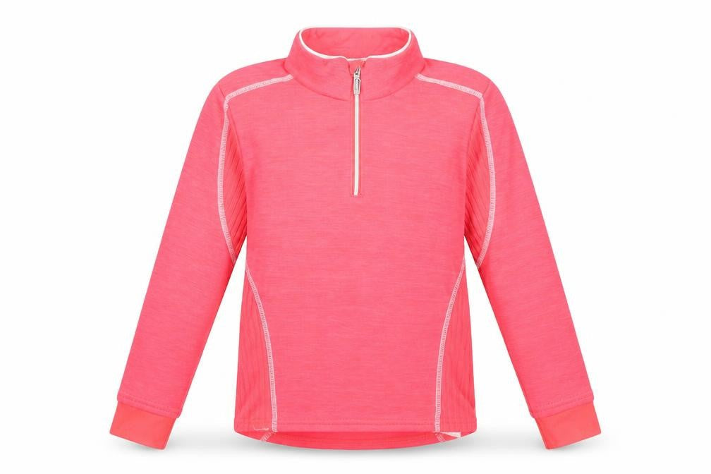 Decathlon Girls Pink 6 Years 1/2 Zip Pullover Sweatshirt Lightweight Wool Blend