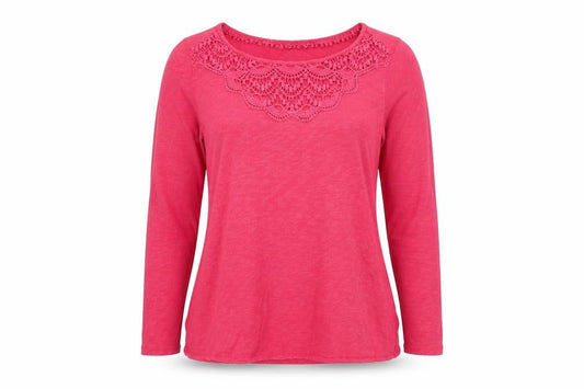 Marks & Spencer Women’s Pink Cotton Crochet Tunic Blouse UK 14