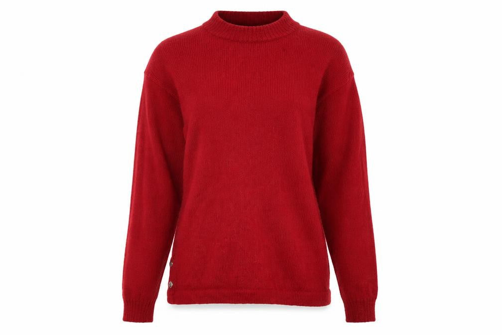 Kotare Alpaca Womens Red XS Pullover Mock Neck Jumper