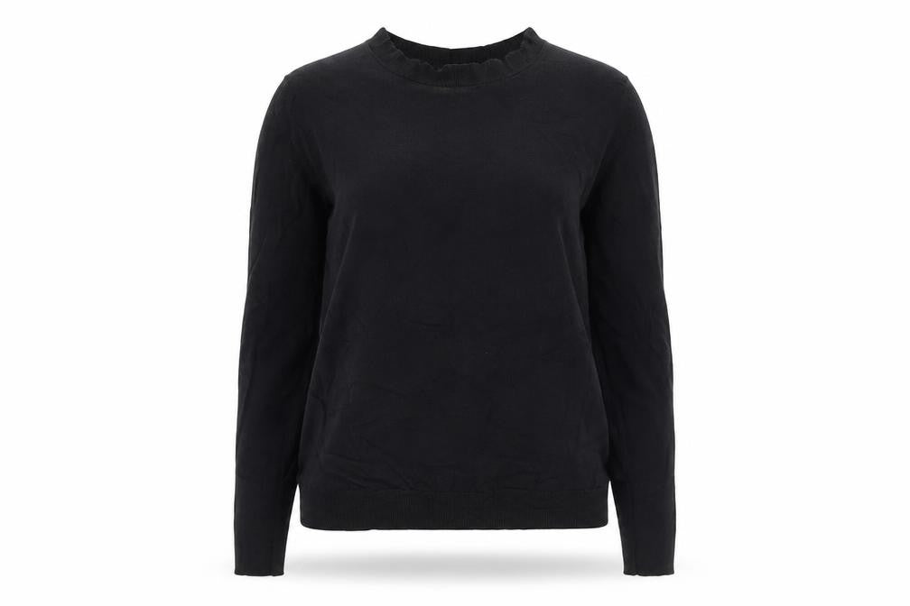 Oliver Bonas Womens Black Size 12 Pullover Jumper Mock Neck Knit