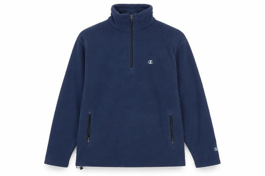 Champion Mens Blue Fleece Sweatshirt L High Neck Pullover