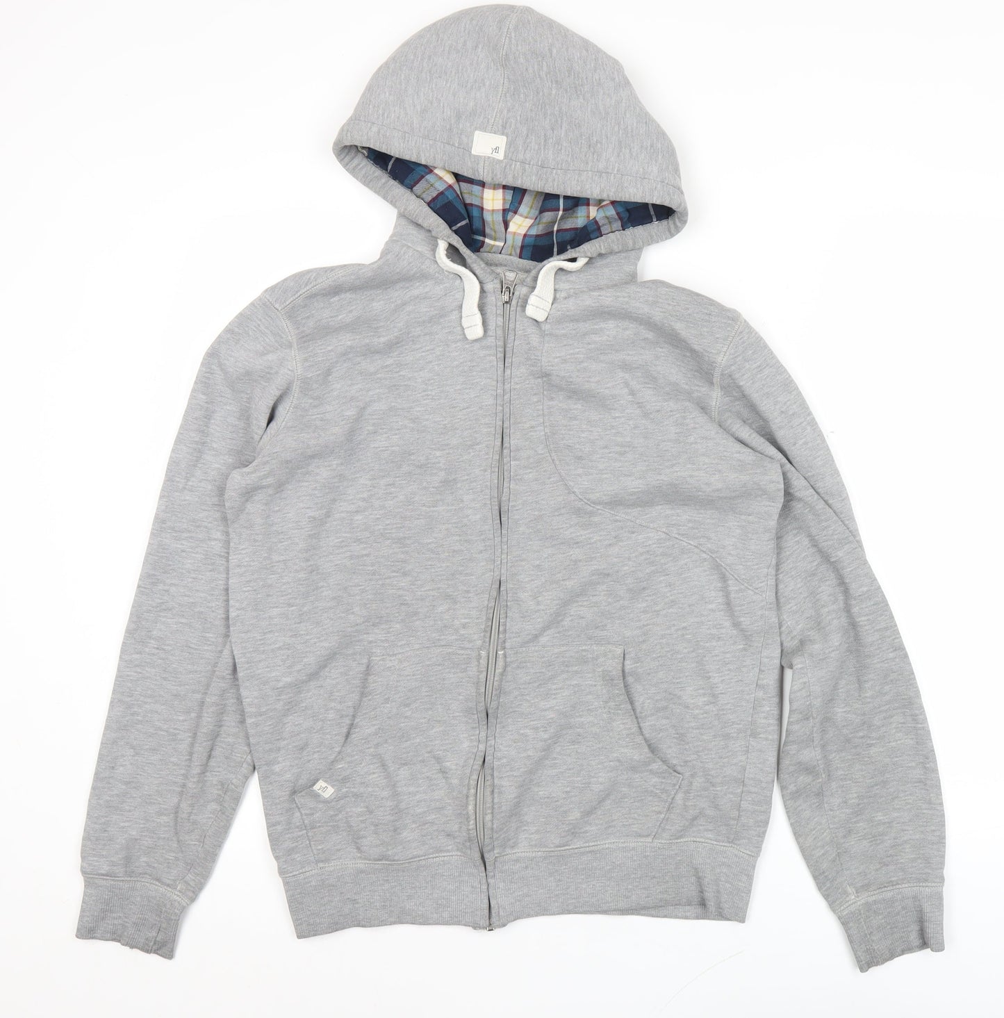 YFL Reserved Men’s Grey Small Full Zip Hoodie Sweatshirt