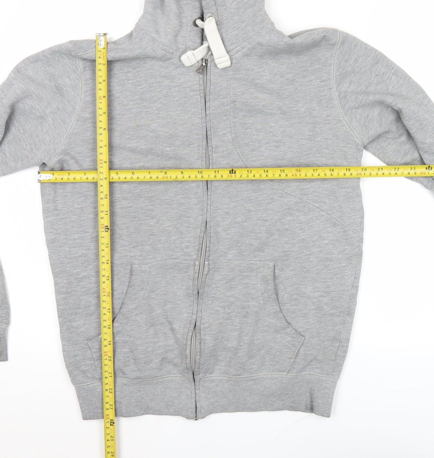 YFL Reserved Men’s Grey Small Full Zip Hoodie Sweatshirt