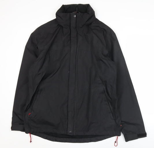 OneValley Men's Black M Basic Outdoor Full Zip Jacket Polyester