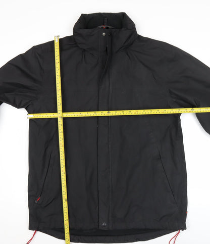 OneValley Men's Black M Basic Outdoor Full Zip Jacket Polyester