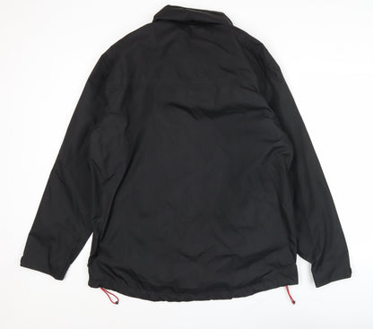 OneValley Men's Black M Basic Outdoor Full Zip Jacket Polyester