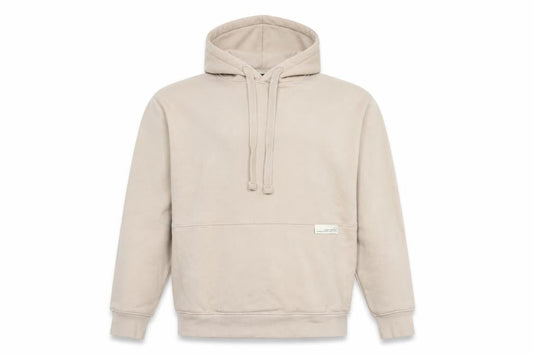 Pull&Bear Men’s Beige Pullover Hoodie M Regular Fit Cotton Blend