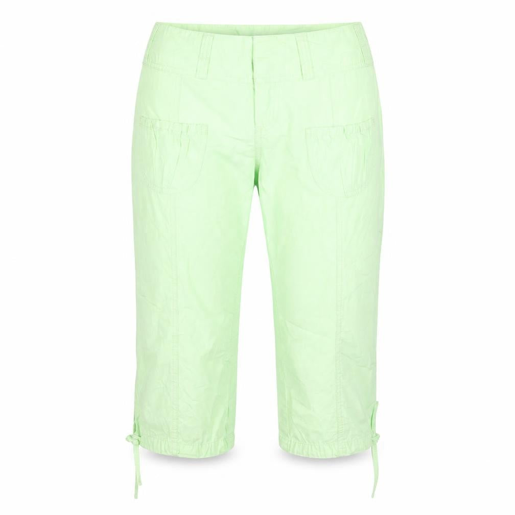 WilliWear Womens Green Cotton Capri Trousers Size 6 Lightweight