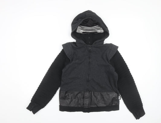 Disney Store Star Wars Boys Black Full Zip Hoodie 9-10 Years Kylo Ren