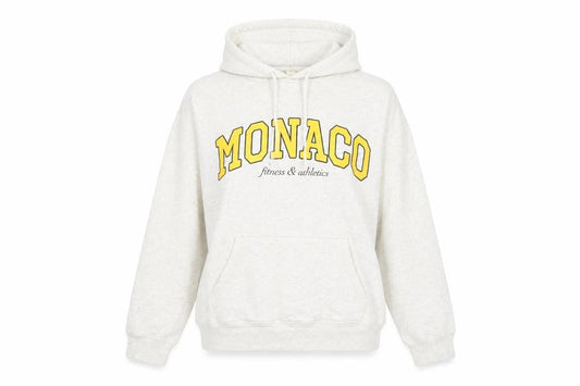 H&M Womens Grey Hoodie XS Monaco Print Pullover Sweatshirt