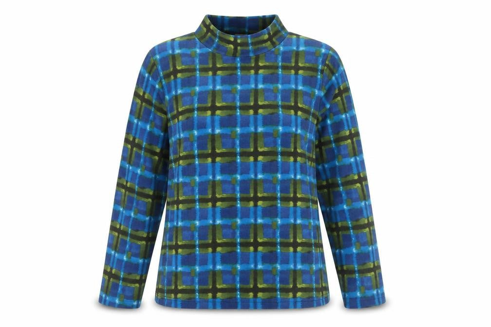 Warehouse Women’s Multicoloured Long Sleeve Mock Neck Top Size L