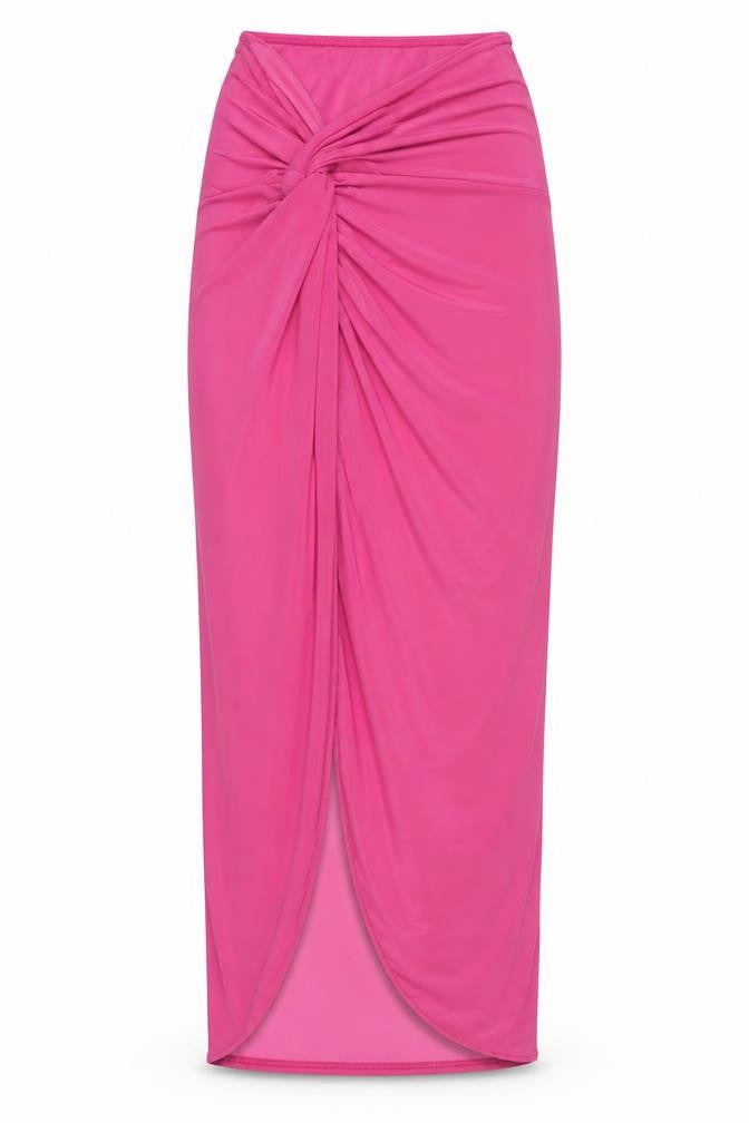 PRETTYLITTLETHING Women’s Pink Size 6 Wrap Long Skirt