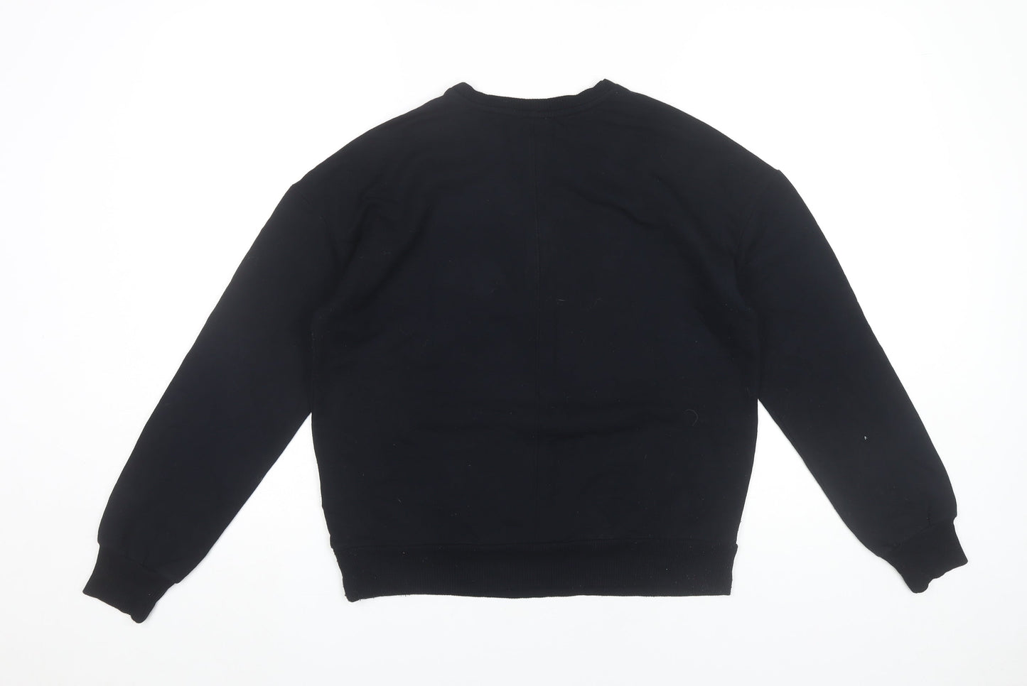 Jigsaw Women’s Black Pullover Sweatshirt M Viscose Blend Crew Neck