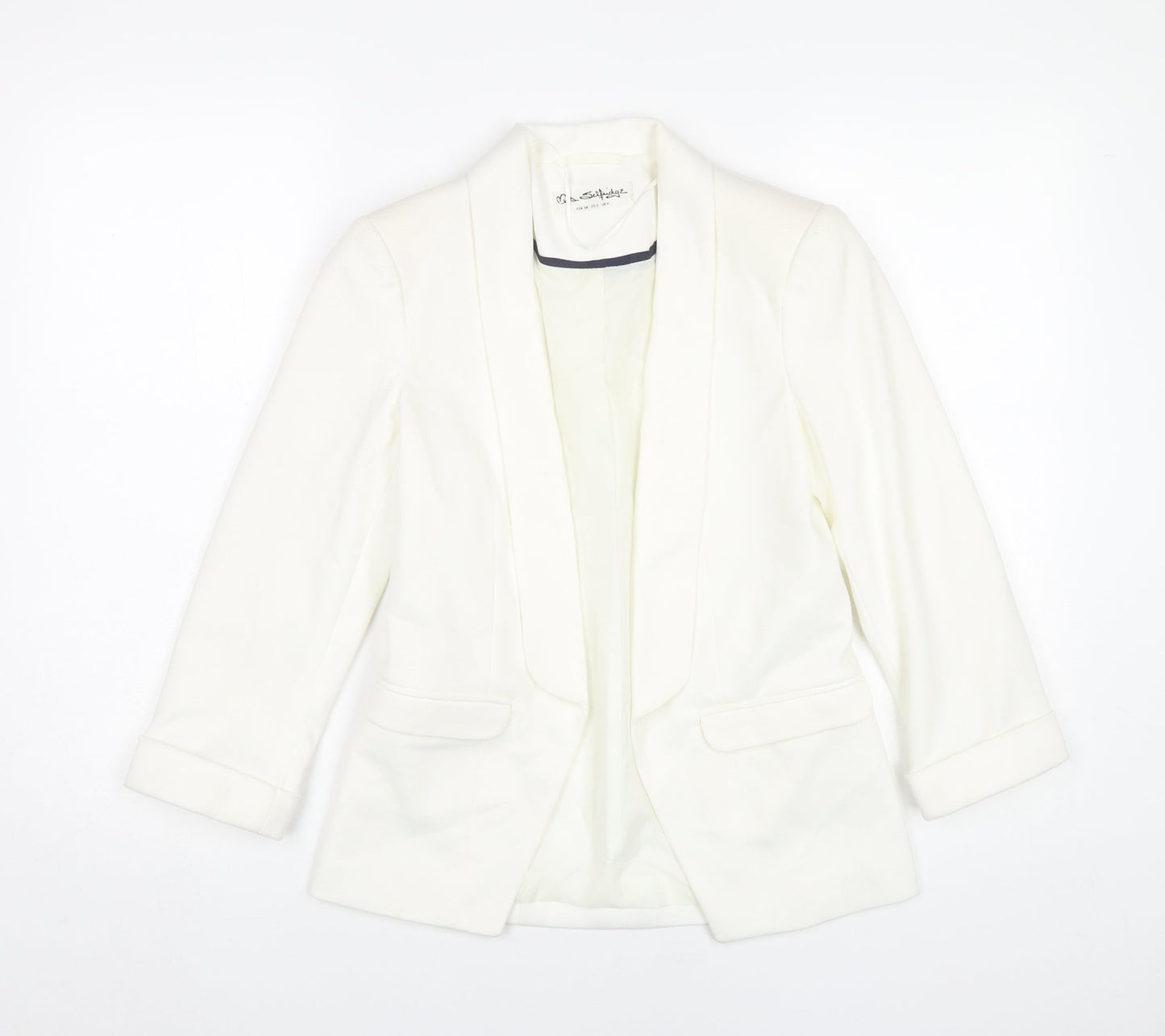 Miss Selfridge Women’s White Blazer UK 6 Classic Smart Jacket