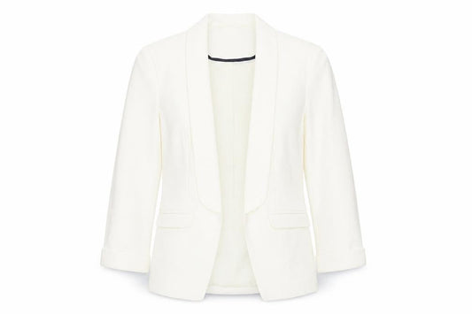 Front view of Miss Selfridge Women’s White Blazer UK 6 Classic Smart Jacket