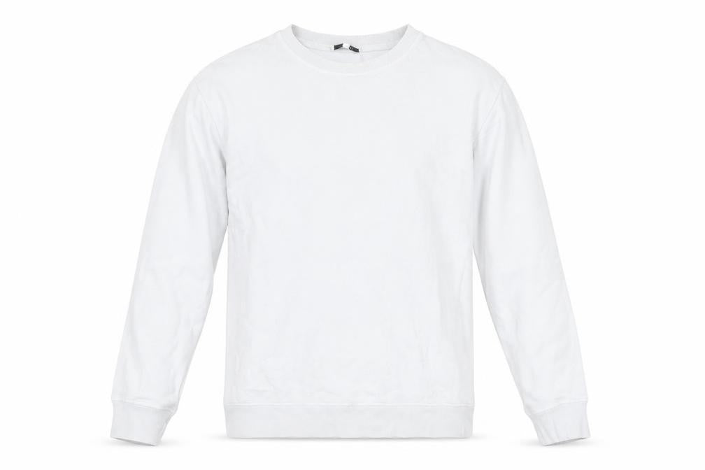 Reiss Men's White Cotton Crew Neck Pullover Sweatshirt Size L
