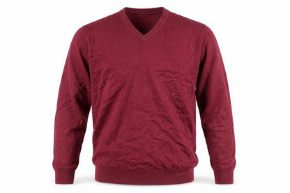 James Pringle Men’s Red V-Neck Knit Jumper L Long Sleeve Pullover