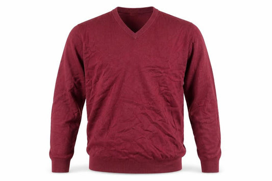 James Pringle Men’s Red V-Neck Knit Jumper L Long Sleeve Pullover
