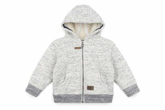 Next Unisex Baby Grey Hooded Jacket 18-24 Months Polyester Cotton Zip