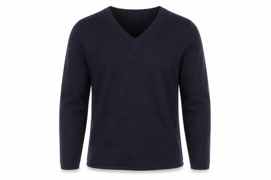 Bonmarché Women’s Blue XL V-Neck Acrylic Pullover Jumper
