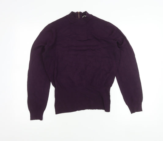 Linea Women’s Purple Mock Neck Full Zip Jumper Size S